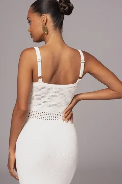 Ivory Palm Springs Knit Maxi Dress*JLUXLABEL Clearance