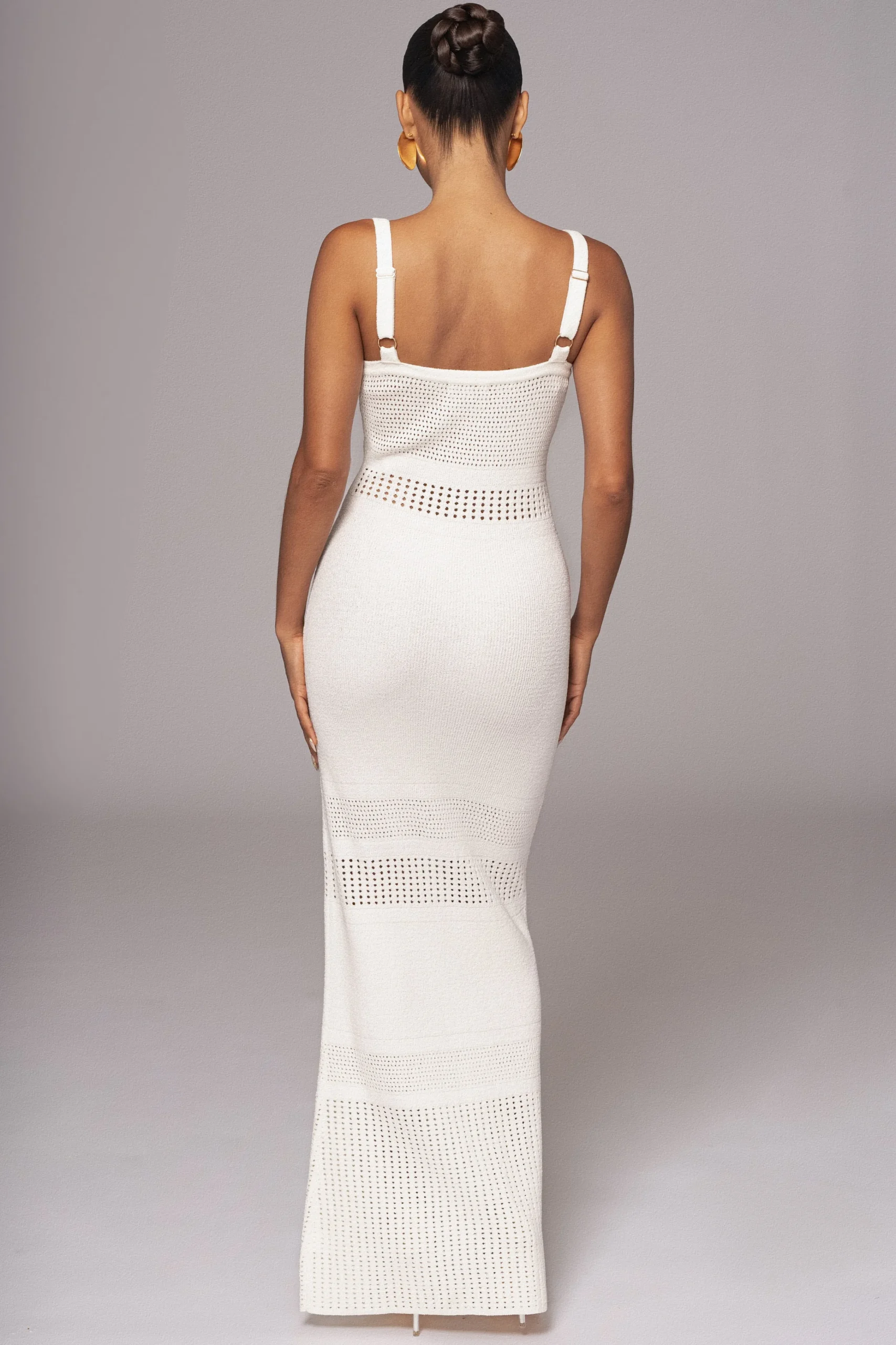 Ivory Palm Springs Knit Maxi Dress*JLUXLABEL Clearance