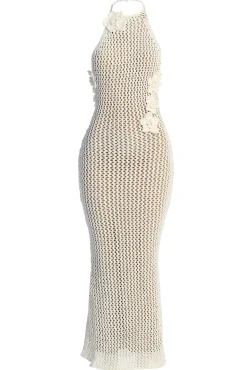 Ivory Paradise Crochet Maxi Dress*JLUXLABEL Clearance