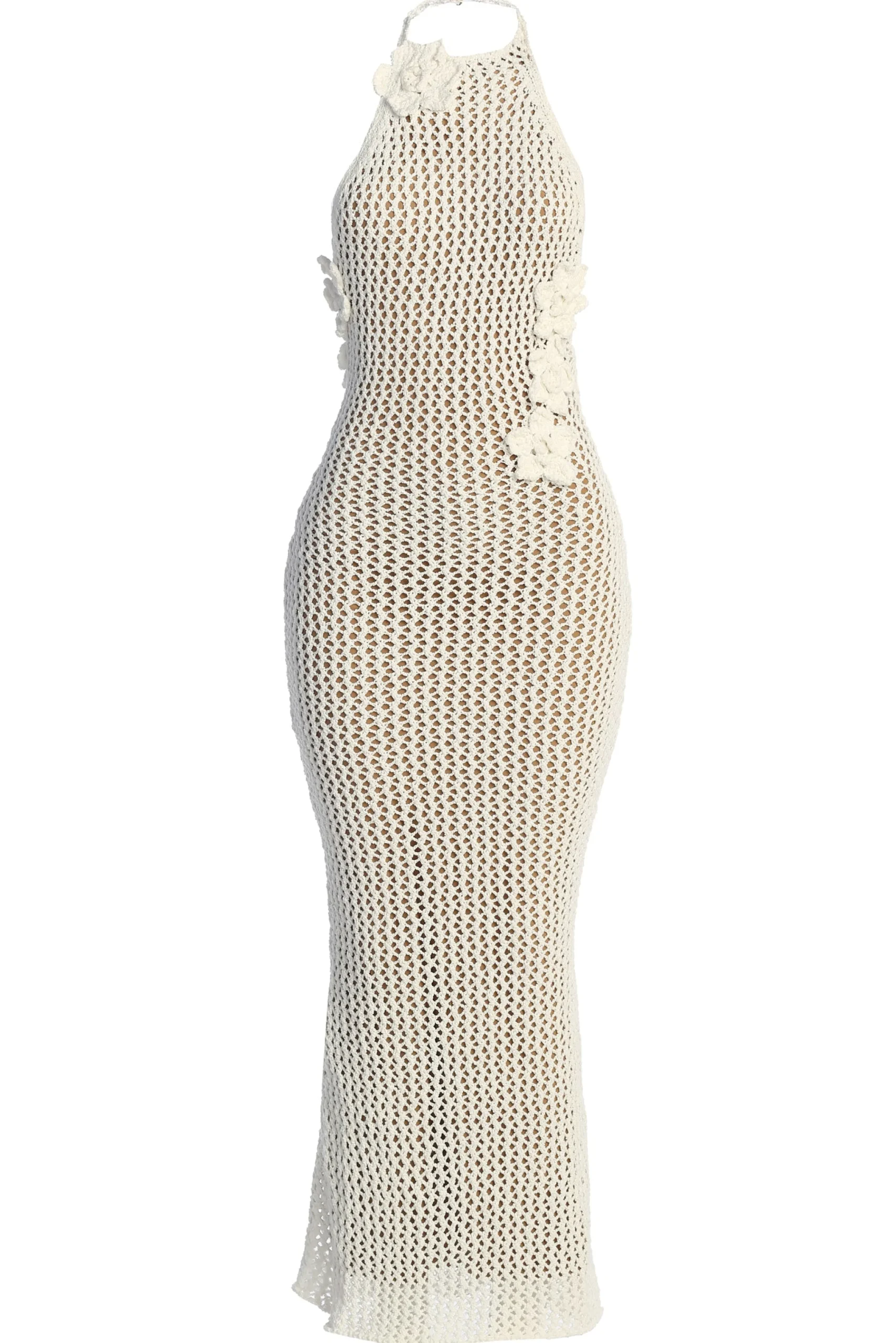 Ivory Paradise Crochet Maxi Dress*JLUXLABEL Clearance