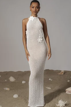 Ivory Paradise Crochet Maxi Dress*JLUXLABEL Clearance