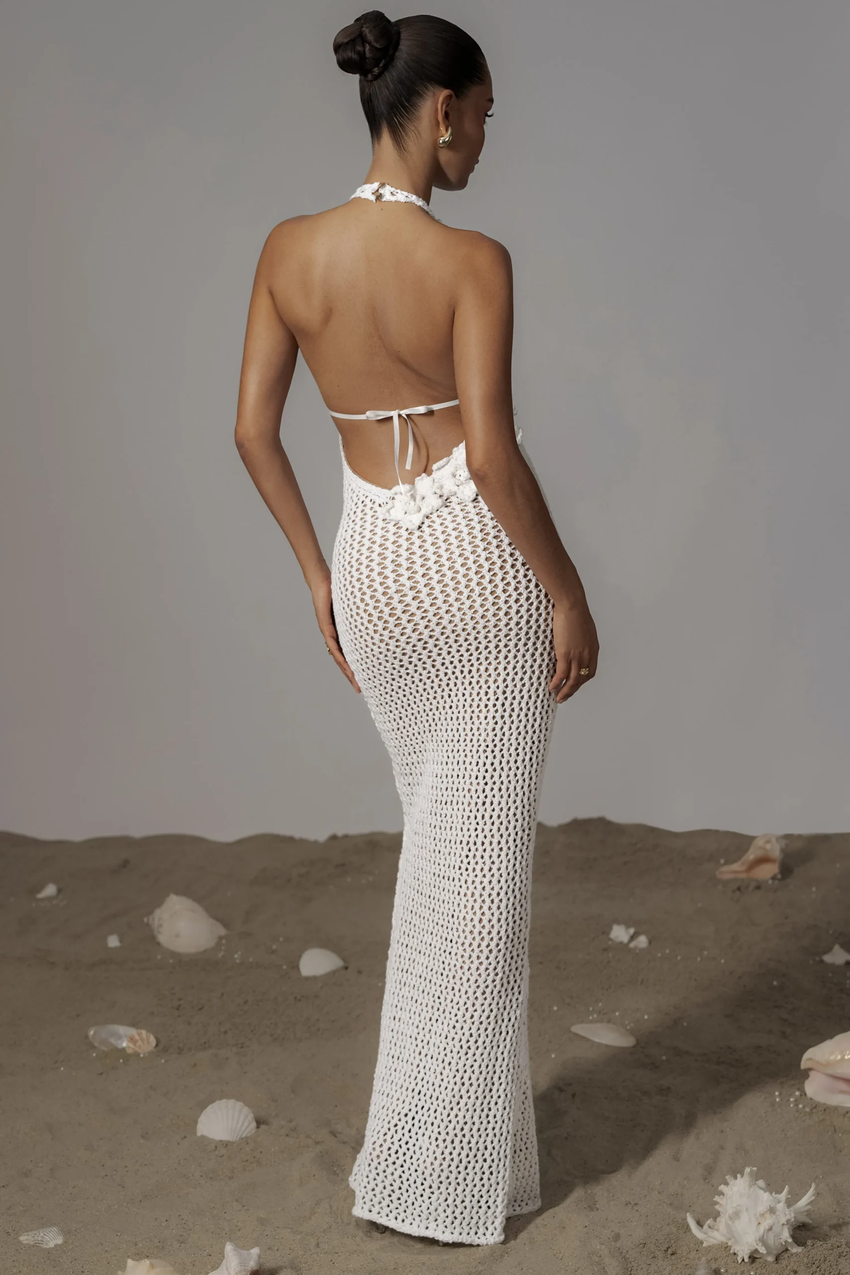 Ivory Paradise Crochet Maxi Dress*JLUXLABEL Clearance