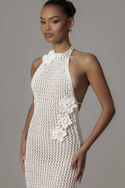 Ivory Paradise Crochet Maxi Dress*JLUXLABEL Clearance