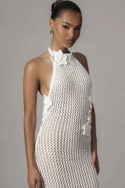 Ivory Paradise Crochet Maxi Dress*JLUXLABEL Clearance