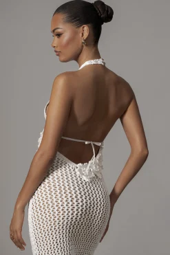 Ivory Paradise Crochet Maxi Dress*JLUXLABEL Clearance