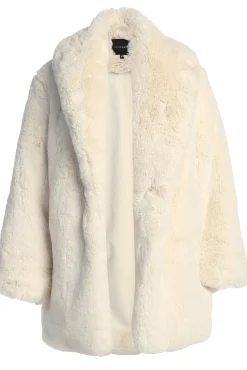 Ivory Refined Faux Fur Oversized Coat*JLUXLABEL Outlet