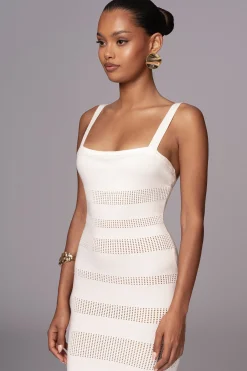 Ivory Sandy Shores Knit Midi Dress*JLUXLABEL Sale