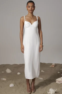 Ivory Secret Hideout Linen Dress*JLUXLABEL Fashion