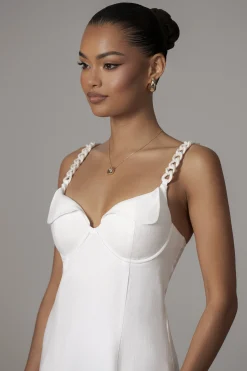 Ivory Secret Hideout Linen Dress*JLUXLABEL Fashion