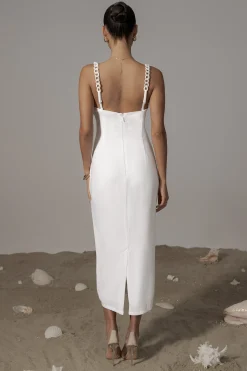 Ivory Secret Hideout Linen Dress*JLUXLABEL Fashion