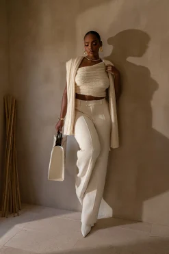 Ivory Soft Life Cable Knit Sweater Top*JLUXLABEL Fashion