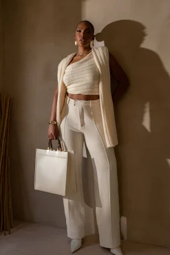 Ivory Soft Life Cable Knit Sweater Top*JLUXLABEL Fashion