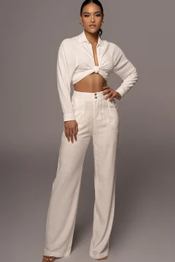 Ivory Soho Front Tied Woven Top*JLUXLABEL Online