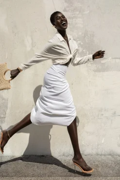 Ivory Soho Front Tied Woven Top*JLUXLABEL Online