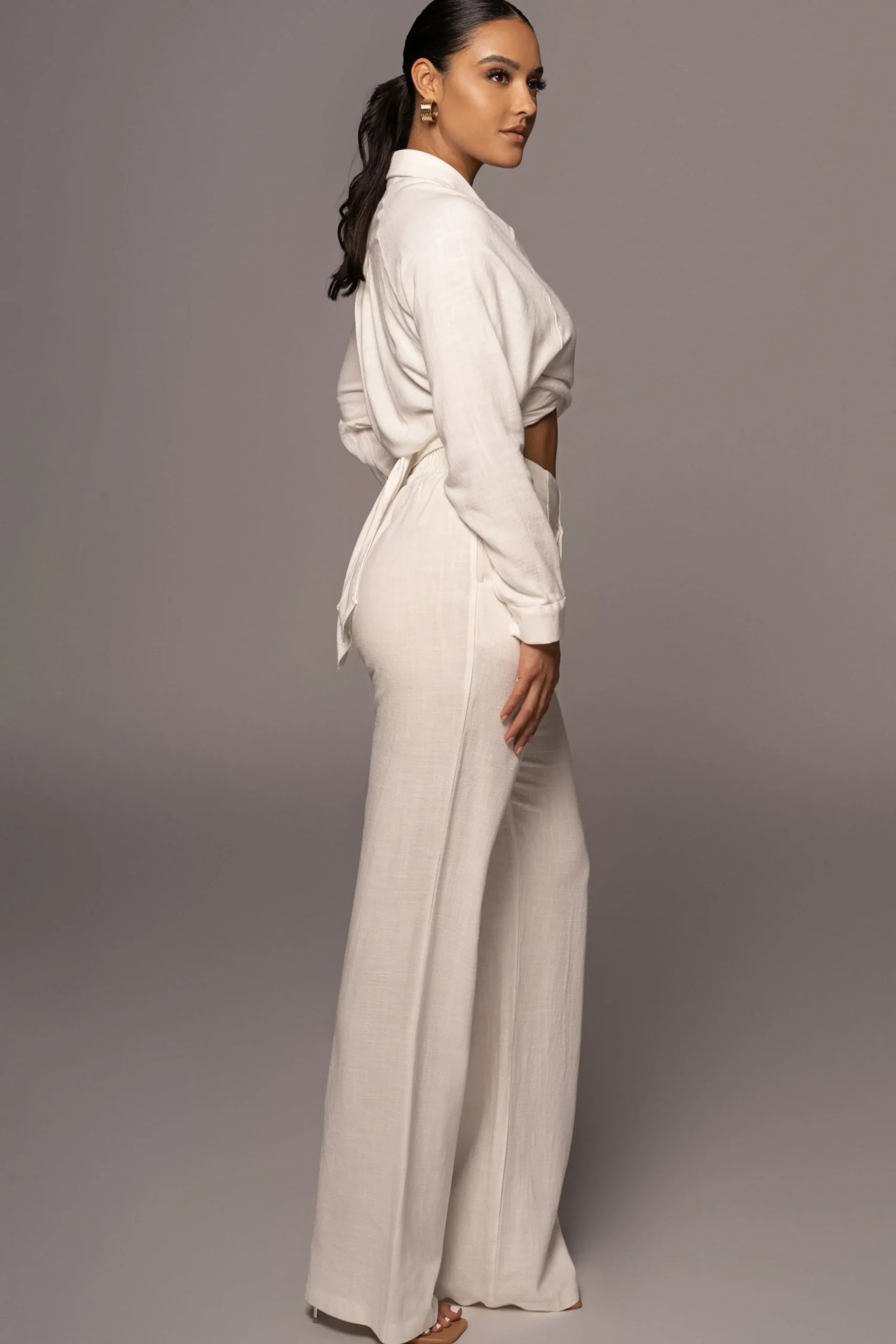 Ivory Soho Front Tied Woven Top*JLUXLABEL Online