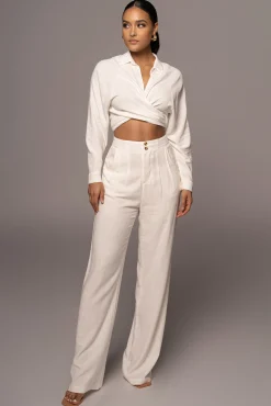 Ivory Soho Front Tied Woven Top*JLUXLABEL Online