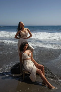 Ivory Sunrise Linen Bustier*JLUXLABEL Outlet