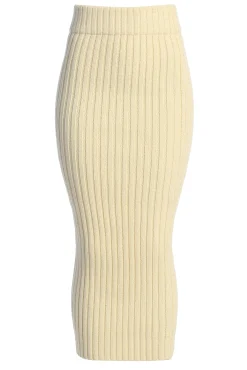 Ivory Take Me Home Ribbed Skirt*JLUXLABEL Sale