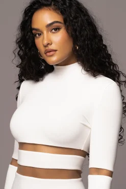 Ivory The One Mock Neck Midi Dress*JLUXLABEL Clearance