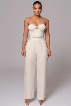 Ivory Villa Views Linen Trousers*JLUXLABEL Discount