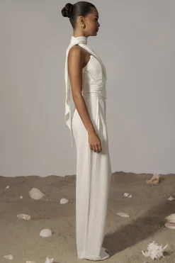 Ivory Villa Views Linen Trousers*JLUXLABEL Discount