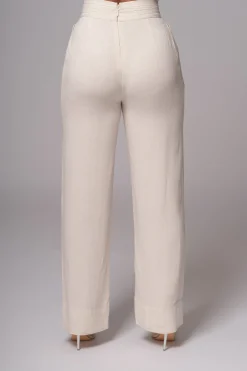 Ivory Villa Views Linen Trousers*JLUXLABEL Discount