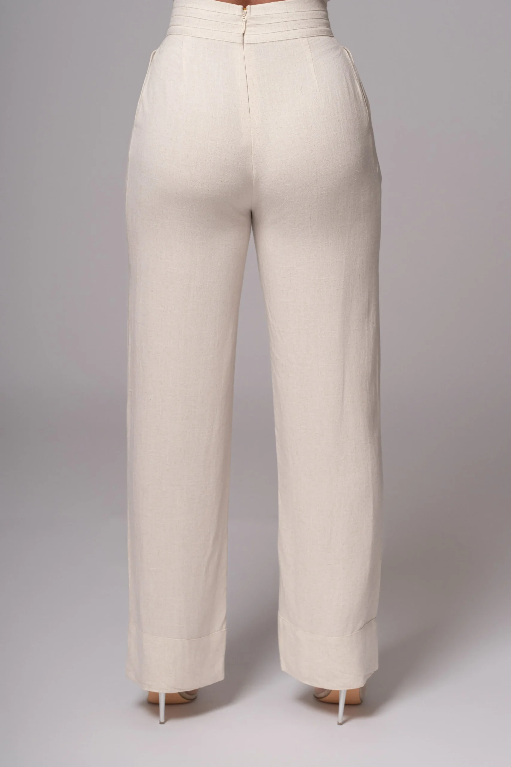 Ivory Villa Views Linen Trousers*JLUXLABEL Discount