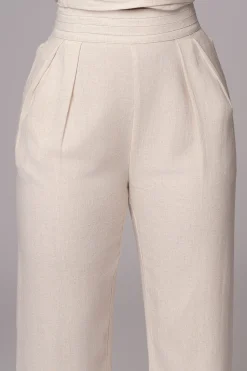 Ivory Villa Views Linen Trousers*JLUXLABEL Discount