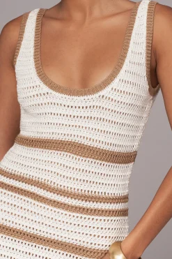 Ivory/Beige Destiny Knit Maxi Dress*JLUXLABEL Outlet