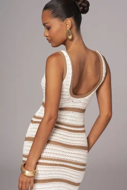 Ivory/Beige Destiny Knit Maxi Dress*JLUXLABEL Outlet