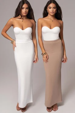 Ivory/Beige Everyday Reversible Skirt*JLUXLABEL Clearance