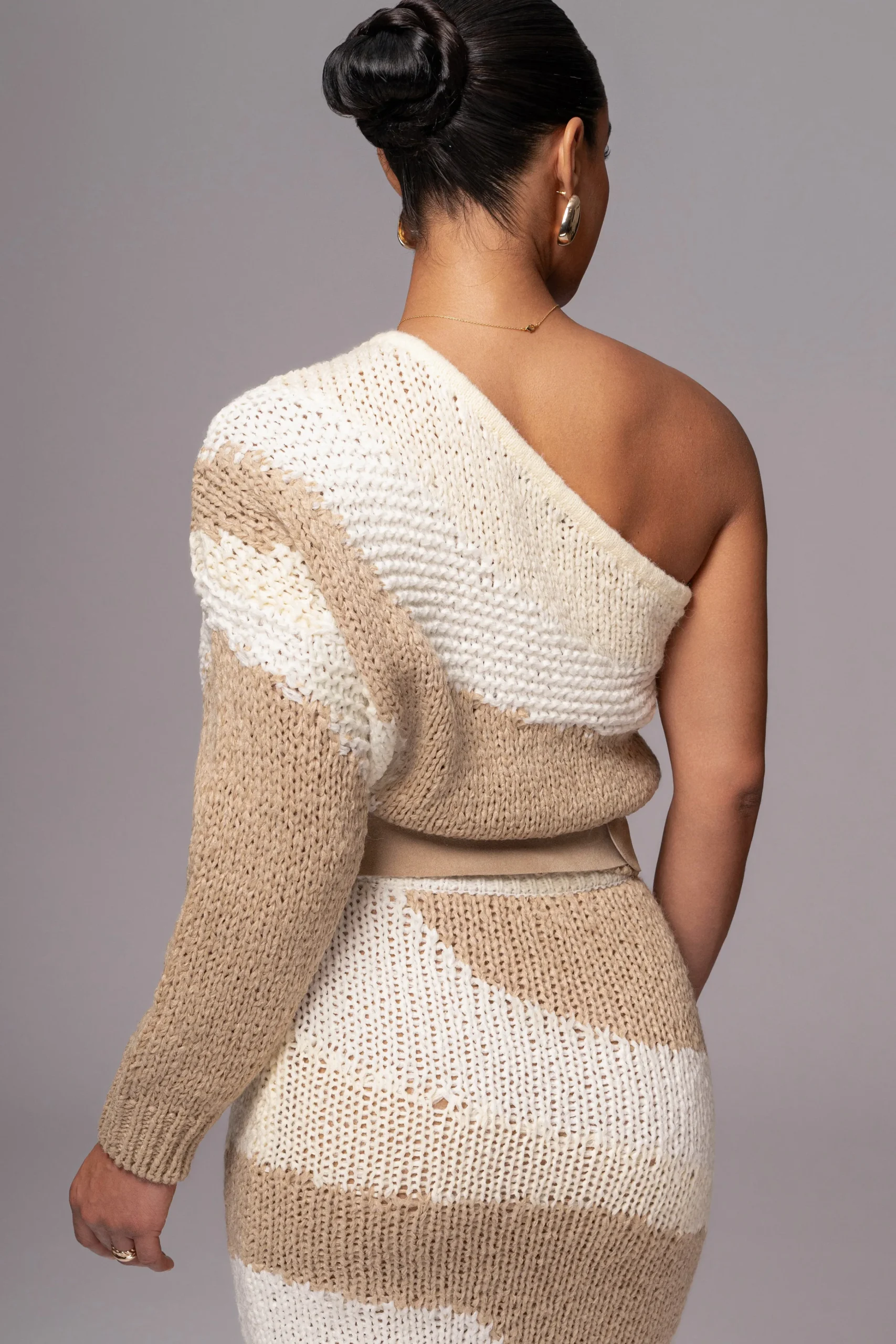 Ivory/Beige Monette Printed Knit Skirt*JLUXLABEL Best