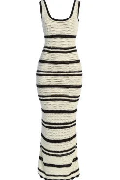 Ivory/Black Destiny Knit Maxi Dress*JLUXLABEL Outlet