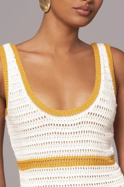 Ivory/Yellow Destiny Knit Maxi Dress*JLUXLABEL Online