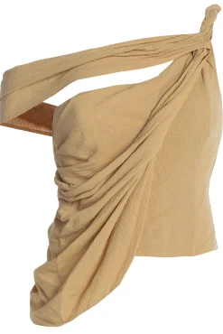 Khaki Diosa Drape Top*JLUXLABEL Fashion