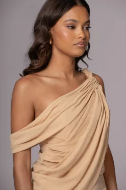 Khaki Diosa Drape Top*JLUXLABEL Fashion