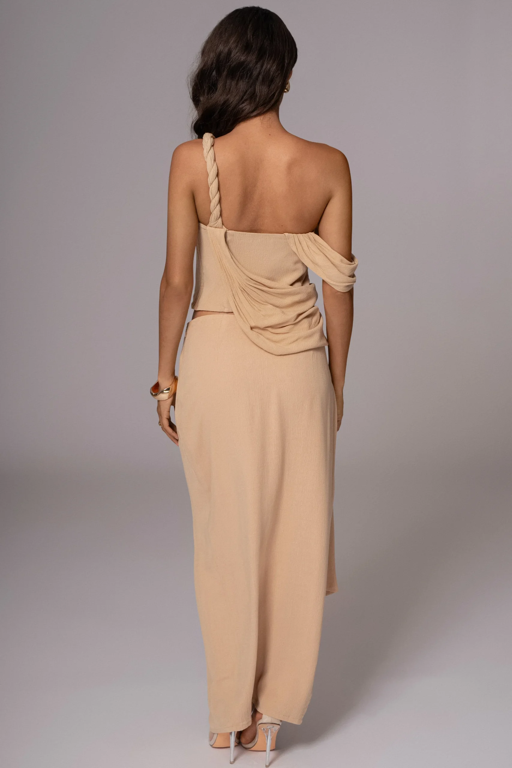 Khaki Diosa Drape Top*JLUXLABEL Fashion