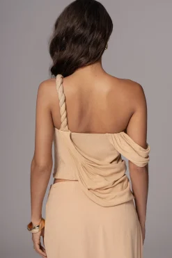 Khaki Diosa Drape Top*JLUXLABEL Fashion