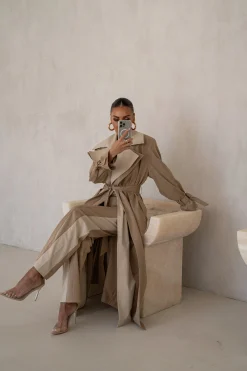 Khaki Shona Oversized Coat*JLUXLABEL Sale