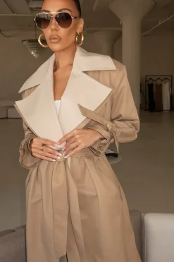 Khaki Shona Oversized Coat*JLUXLABEL Sale