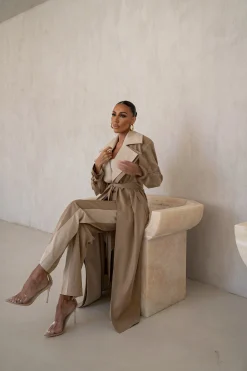 Khaki Shona Oversized Coat*JLUXLABEL Sale