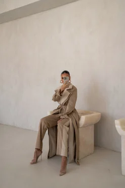 Khaki Shona Oversized Coat*JLUXLABEL Sale