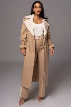 Khaki Shona Oversized Coat*JLUXLABEL Sale