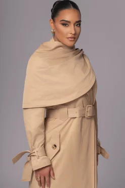 Khaki The Classic Trench Coat*JLUXLABEL Clearance