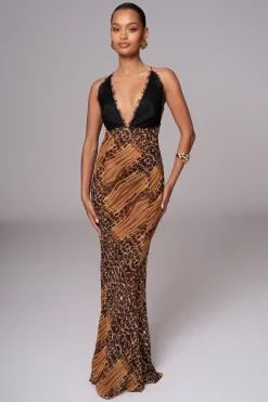 Leopard Print Keily Maxi Dress*JLUXLABEL Discount