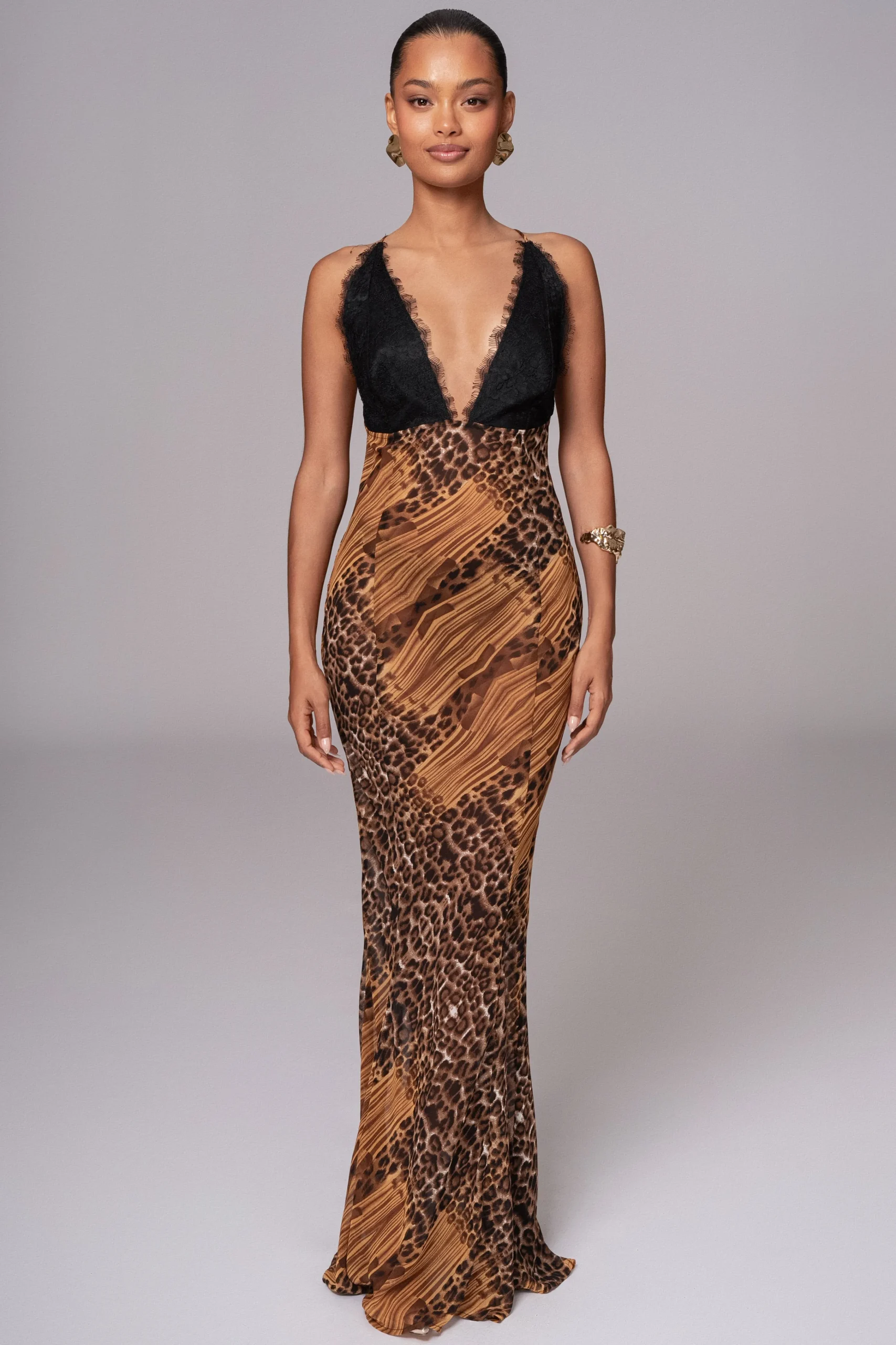 Leopard Print Keily Maxi Dress*JLUXLABEL Discount