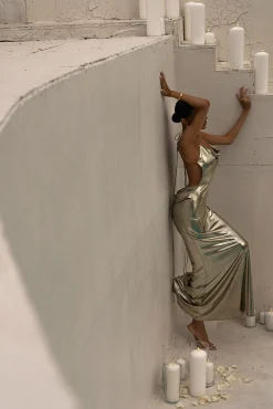 Light Gold Heart of Gold Maxi Dress*JLUXLABEL Fashion