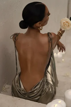 Light Gold Heart of Gold Maxi Dress*JLUXLABEL Fashion