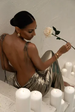 Light Gold Heart of Gold Maxi Dress*JLUXLABEL Fashion