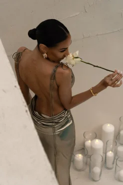 Light Gold Heart of Gold Maxi Dress*JLUXLABEL Fashion